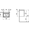 Шкафчик под раковину LAUFEN СASE 8.1543.4, 2 выдвижных ящика, с сифоном, белый 4.0114.2.075.463.1